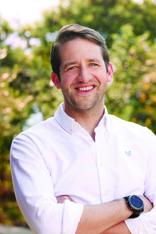 Wind turbines at sunset