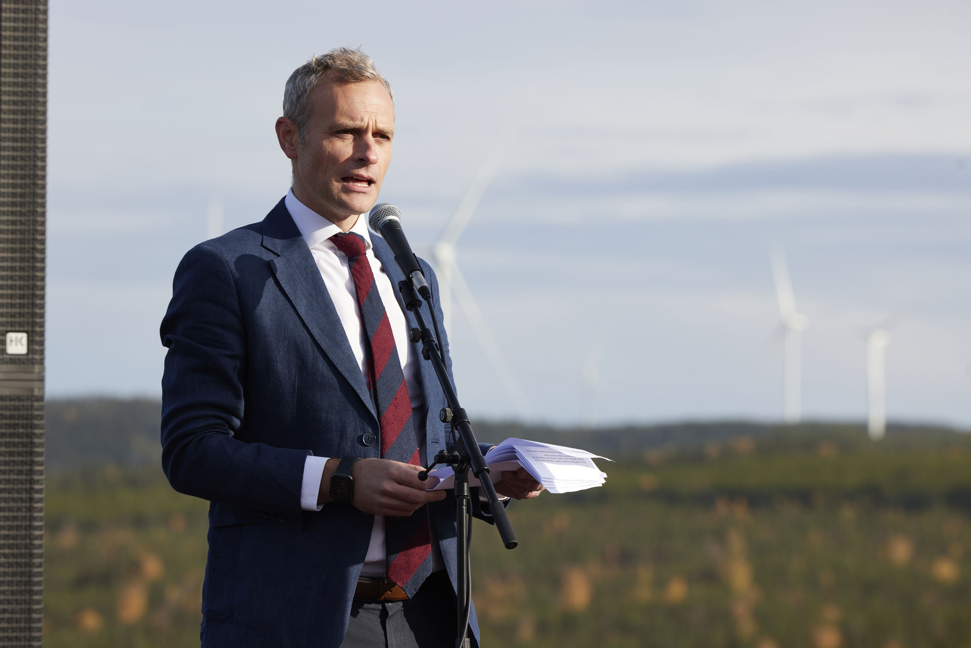 Wind turbines at sunset